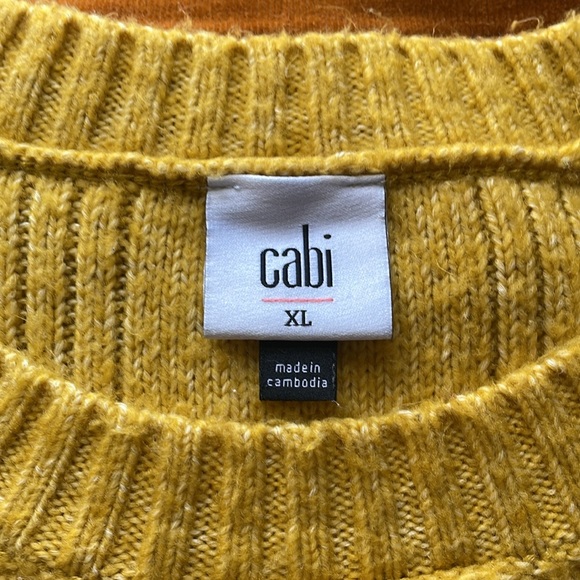 cabi #4039 stitch mix sweater. Citrine color - Picture 4 of 7
